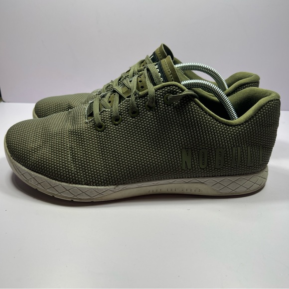 NOBULL SuperFabric Crossfit Trainer Shoes Men Size 11 Green Sneakers No Insoles - Picture 3 of 10